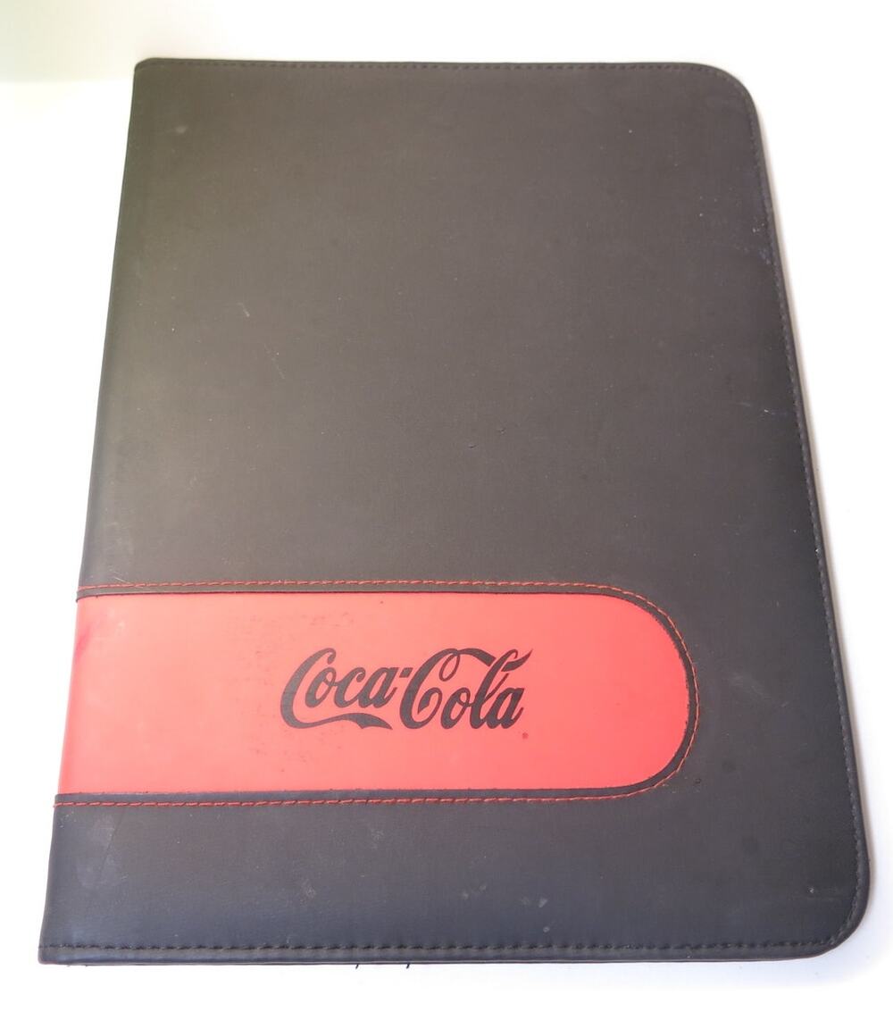 Coca Cola Portfolio Binder Planner Organizer Legal Pad Logo Black Red Retro Coke